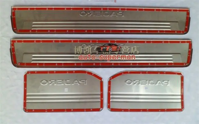 Накладка на порог для Mitsubishi 5dr Pajero V97 V93 V77 V73 2006-2013