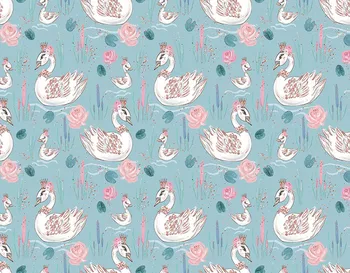 

Photography Background flowers swan Printed Kids Newborn Baby Shower wedding Photo Backdrop