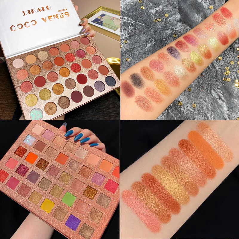 

Beauty Colorful Eyeshadow Palette Glitter Shimmer Pigmented Matte Makeup Long Lasting Waterproof Nude Eye Shadow Kit