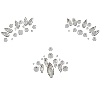 

10 Sets Mermaid Face Gems Glitter-Rhinestone Rave Festival Face Jewels,Bindi Crystals Face Stickers,Eyes Face Body Stickers For