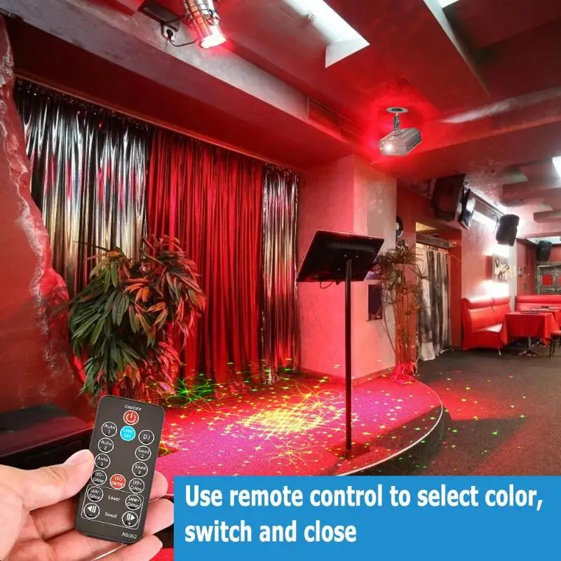 Мини лазерный проектор rgb 48 узор портативный лазерный свет для DJ сцены диско