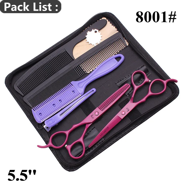 Набор левосторонних ножниц 5," 6,0" Mr Rabbit, японские филировочные ножницы 440C, ножницы для стрижки волос, профессиональные ножницы для волос M8002 - Цвет: M8001 MeHong K-A 55Y