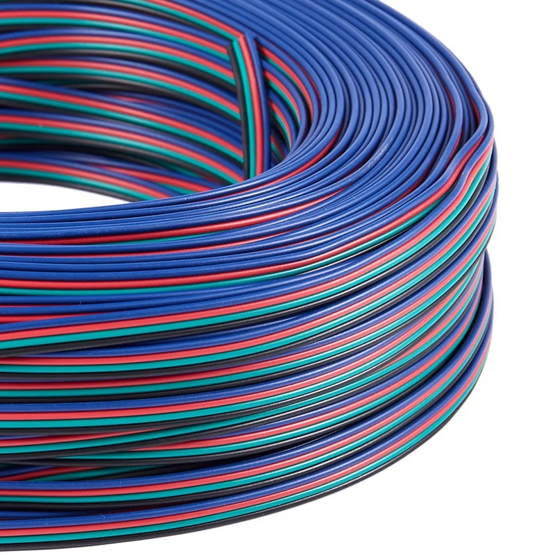 ELEG-4 PIN RGB удлинитель 4 провода кабель 3528/5050 RGB светодиодный светильник метр: 100 м