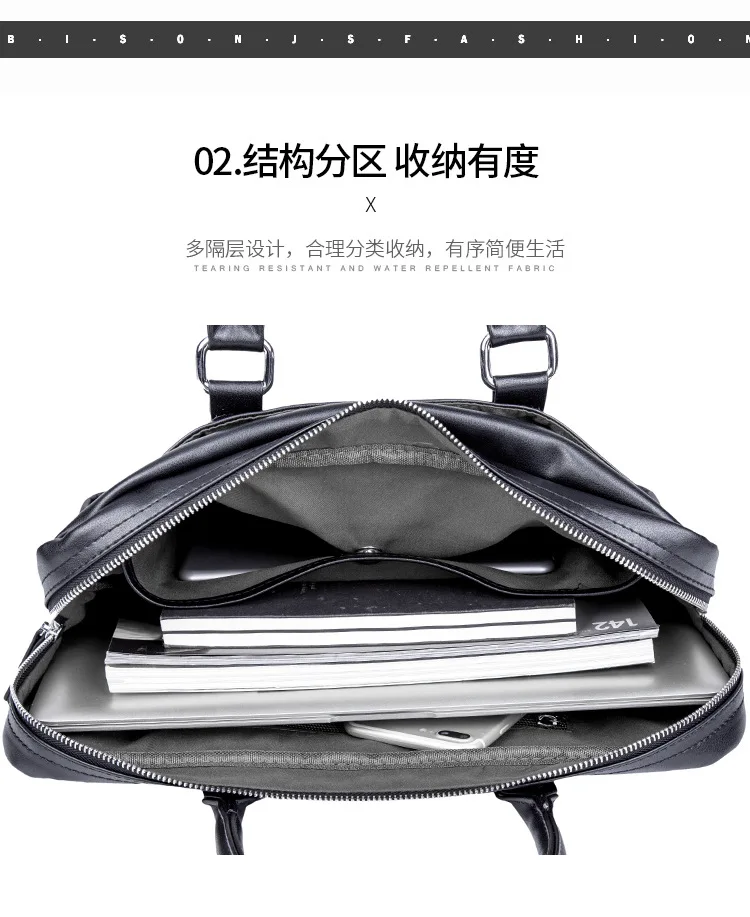 New Portable Commuter OL Business Bag Leather Fashion Youth Shoulder Crossbody Bag Casual Trendy Men's Briefcase
