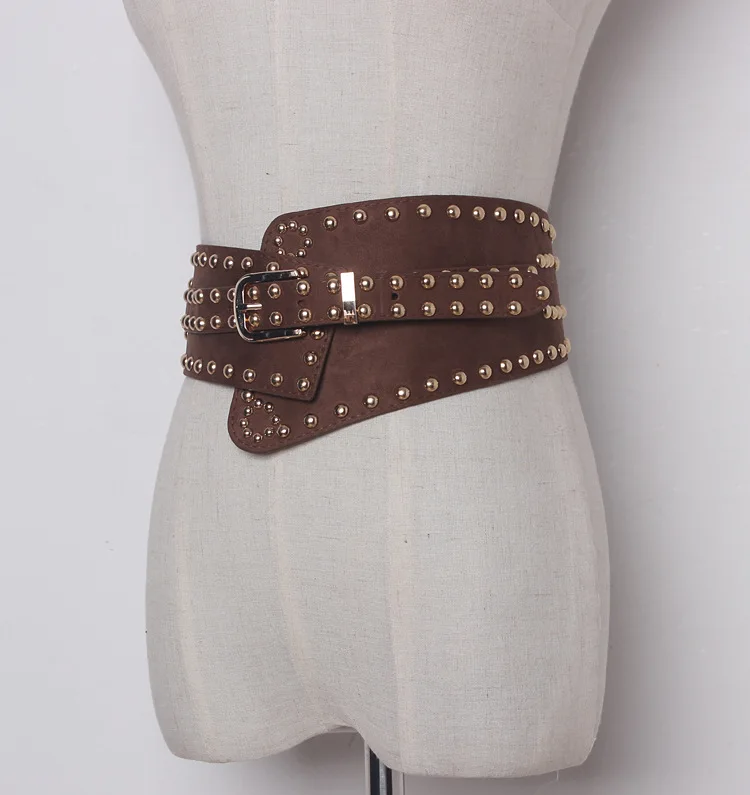 Шоколад Medieval Renaissance Ring Belt Pirate Viking Knights Horseman Cosplay WaistBelt Vintage Leather Steampunk WaistBand Accessories - Цвет: Шоколад