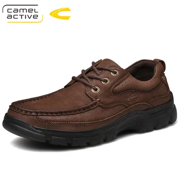 

Camel Active New Genuine Leather Men's Shoes Tooling Fashion Outdoor Casual Shoes Cowhide Rhubarb Shoes Man Quality Boots