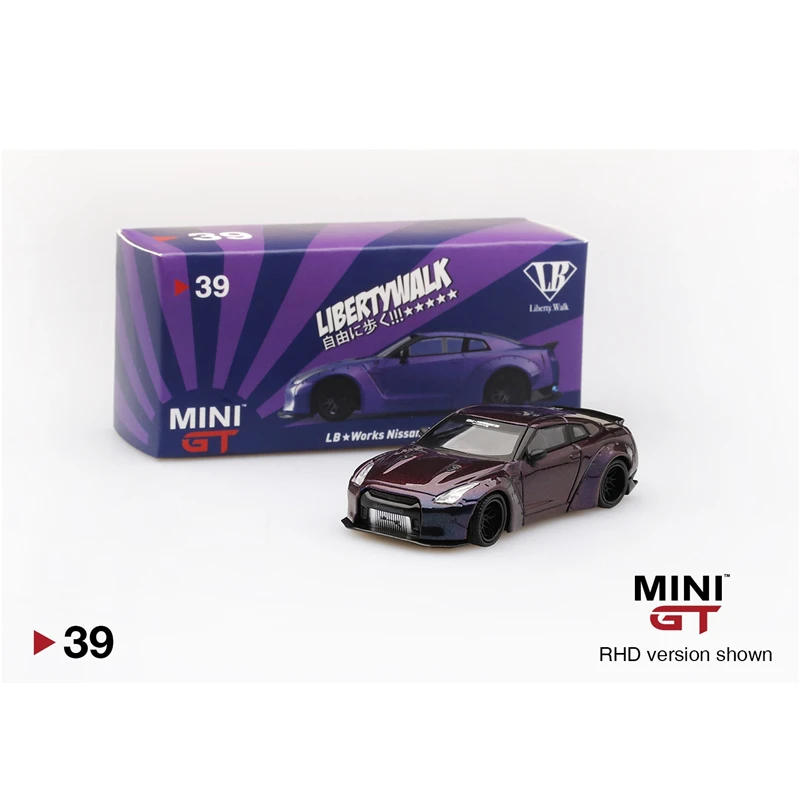 

MINI GT 1:64 LB WORKS Nissan Skyline GTR R35 Magic Purple Die-Cast Model Car