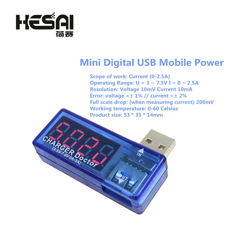 NEW USB Mini Charger Doctor Current Test Tool Voltage Test Tool Amp Volt Reader 