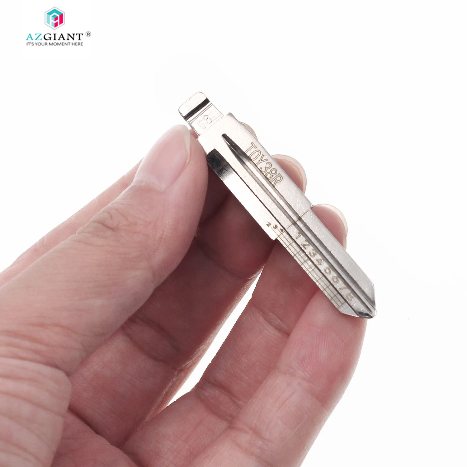 5PCS Engraved Line Blank Scale Shearing Teeth Uncut Key Blade 08# TOY38R for Hafei/Xiali/Daewoo/Zhongtai for Lishi 2 in 1