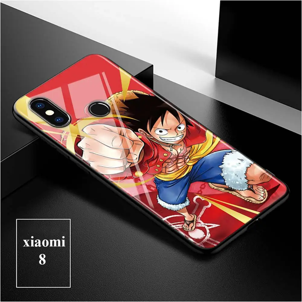 Черный Чехол Аниме One piece для Xiaomi mi A1 A2 5X6X6 8 9 9SE CC9 F1 9T 9TPro mi Play Супер Яркий глянцевый чехол для телефона