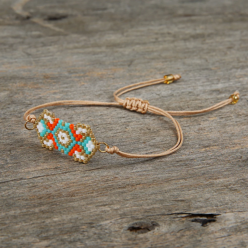 

SHINUSBOHO Women MIYUKI Geometric pulseira masculina Men Bracelets Tassel Statement Bracelet Knotted Friendship Jewelry Charm