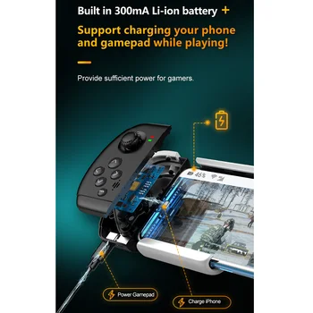 

Audio Output No Delay Type C Charging Game Accessory High Sensitive Auxiliary Controller Single Hand For Apple Phone