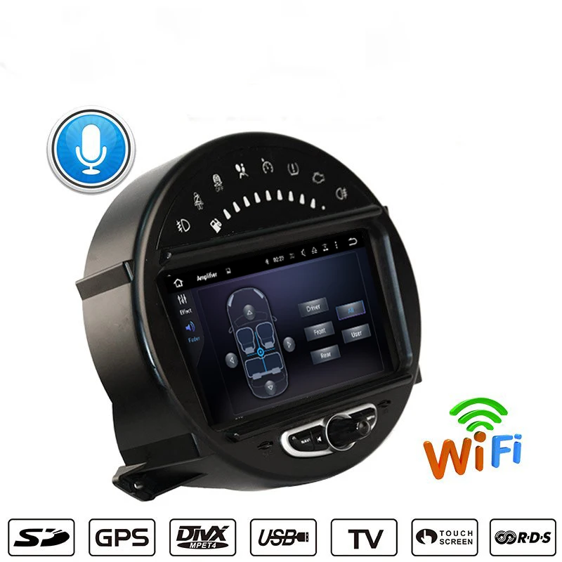 NAVITOPIA 7 дюймов 4G+ 64G Восьмиядерный Android 9,0 Автомобильный DVD плеер для MINI 2006-2013, вынос CD, автомобиль без экрана