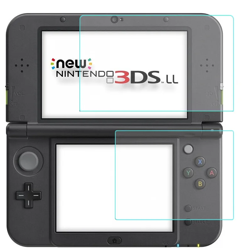 2 шт. Для nintendo 3DS LL/XL 3dsxl 3dsll(Топ(1 шт.)+ трусики(1 шт.) закаленное Стекло/мягкий ПЭТ с уровнем твердости 9H 2.5D Премиум Экран защитная пленка