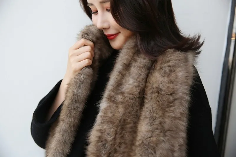 Высококачественный Женский натуральный мех соболя вязаный шарф натуральный меховой шарф из норки женские модные зимние шарфы-накидки мягкий теплый шейный платок
