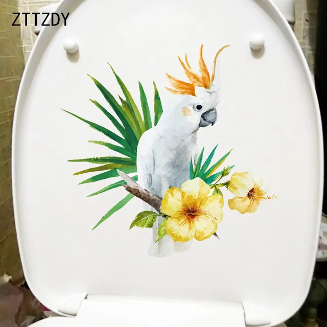 Zttzdy 24,5 Cm × 24,2 Fehér Papagájfali Falimatrica Otthoni Gyerekszoba Dekoráció Wc Wc-Matrica T2-1011