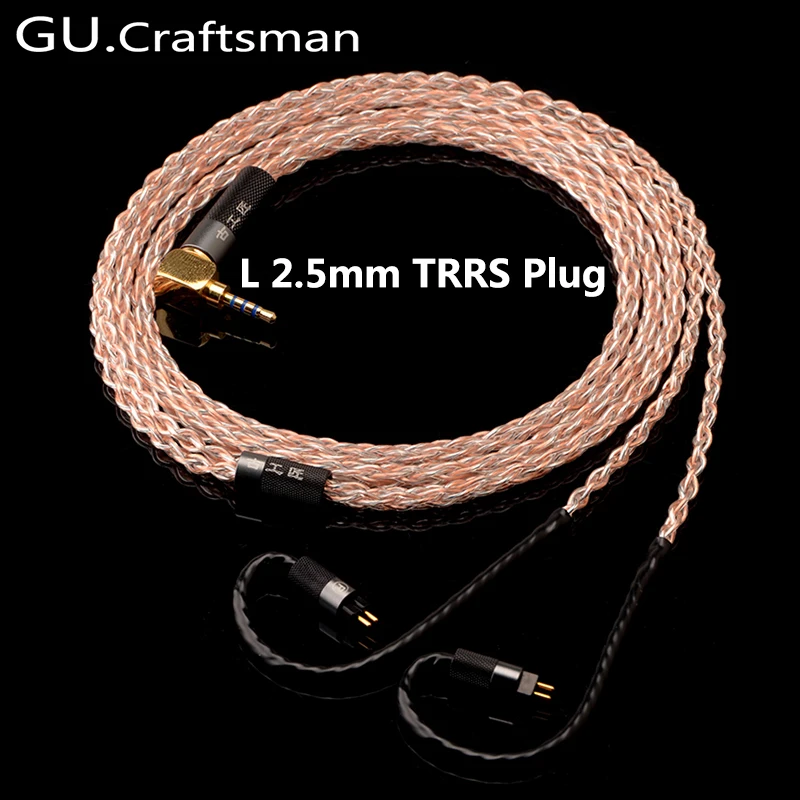 GUCraftsman 5n OFC медь 0,78 мм 2Pin TFZ ZS KXXS LCDi4 оригинальная JH11/JH3X pro ve6 XControl a12t/u12 кабель для наушников