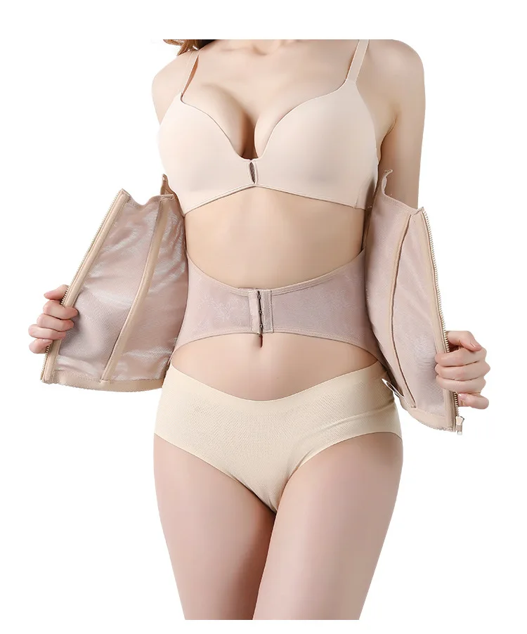 Zipper, postpartum abdomen, belt, waist, corset, maternal corset, plastic waist, thin belt Abdomen, stomach, posture Polyester