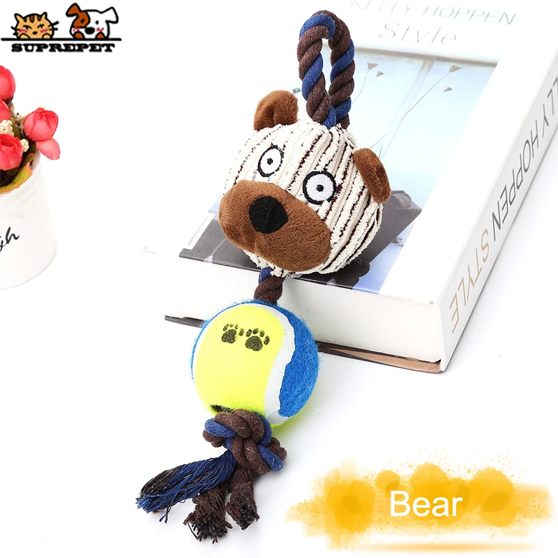 SUPREPET игрушка для домашних животных игрушка мяч для собаки милый животный интерактивный Щенок игрушка для собаки щенок писк Жевательная плюшевая игрушка с мячом товары для домашних животных
