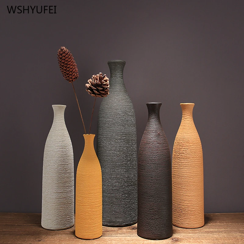 1 шт. Классическая линия керамическая ваза дно Нескользящая коричневая Маленькая