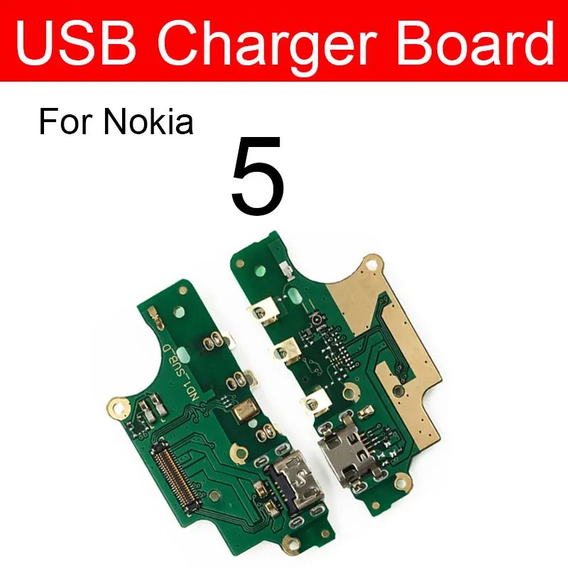 For Nokia 5 Charger USB Jack Board For Nokia 2 2.1 3 3.1 Plus 5 5.1 6 6.1 7 7.1 Plus 8 Charging USB Port Board Module Replacement Parts - Цвет: For Nokia 5