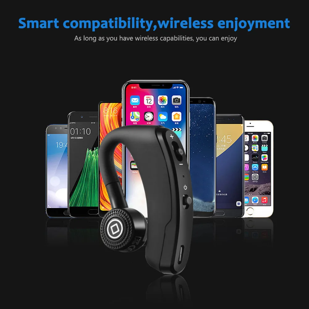 V12 шумоподавление Bluetooth наушники Sstereo Handsfree Беспроводные наушники Smart Car Call бизнес гарнитура Buit-in HD Mic