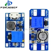 10 pces mt3608 DC-DC passo acima do conversor impulsionador módulo de fonte de alimentação impulso placa step-up saída máxima 28 v 2a para arduino
