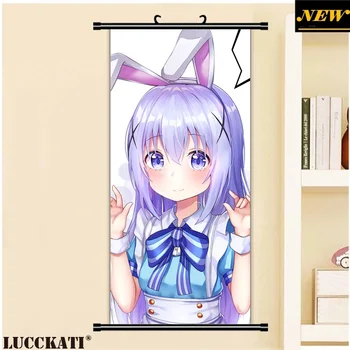 

Gochiusa Gochuumon wa Usagi Desu ka rabbit bunny ears chino cameltoe sexy loli cartoon anime wall scroll canvas painting poster