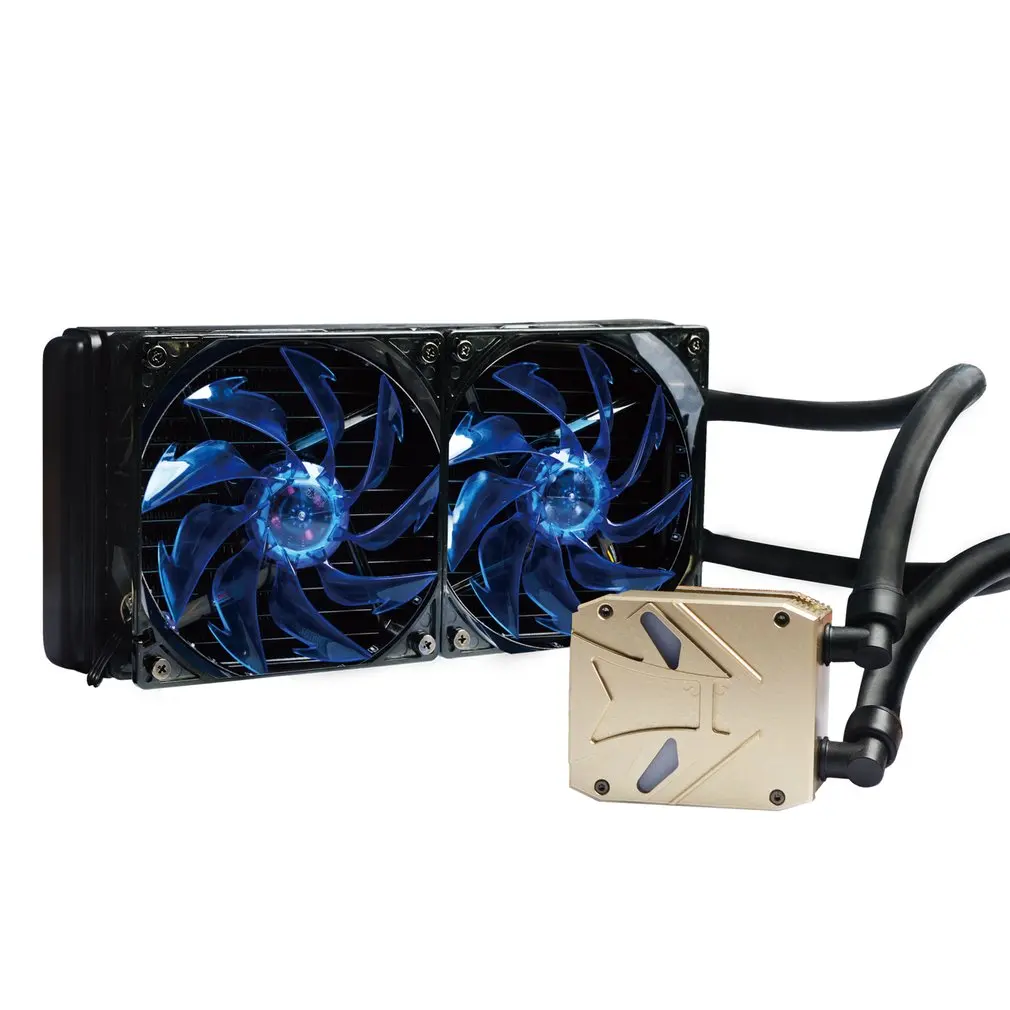 LESHP Damping Rubber Pad LED Fan Double Ball Long Life Liquid Cooler Double Water Cooling Radiator For Computer Case