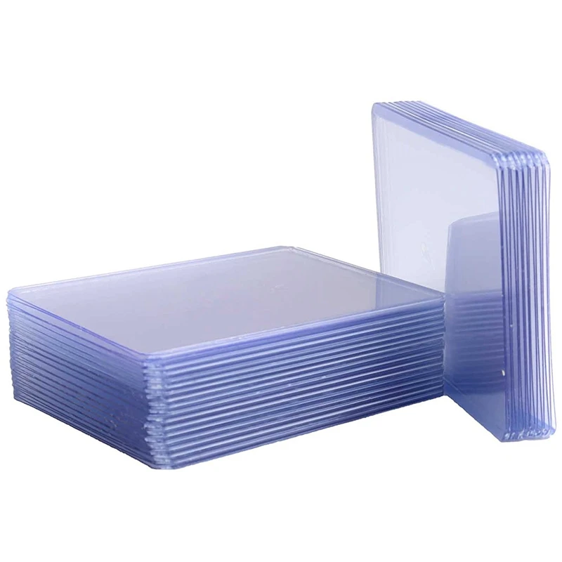 Trading Card 60 Pieces Topload Card Sleeves Toploader Card Holder Trading Card Topload Holder Clear Protective Sleeves Holder for Baseball Card Sports Cards 3 x 4 Inch 
