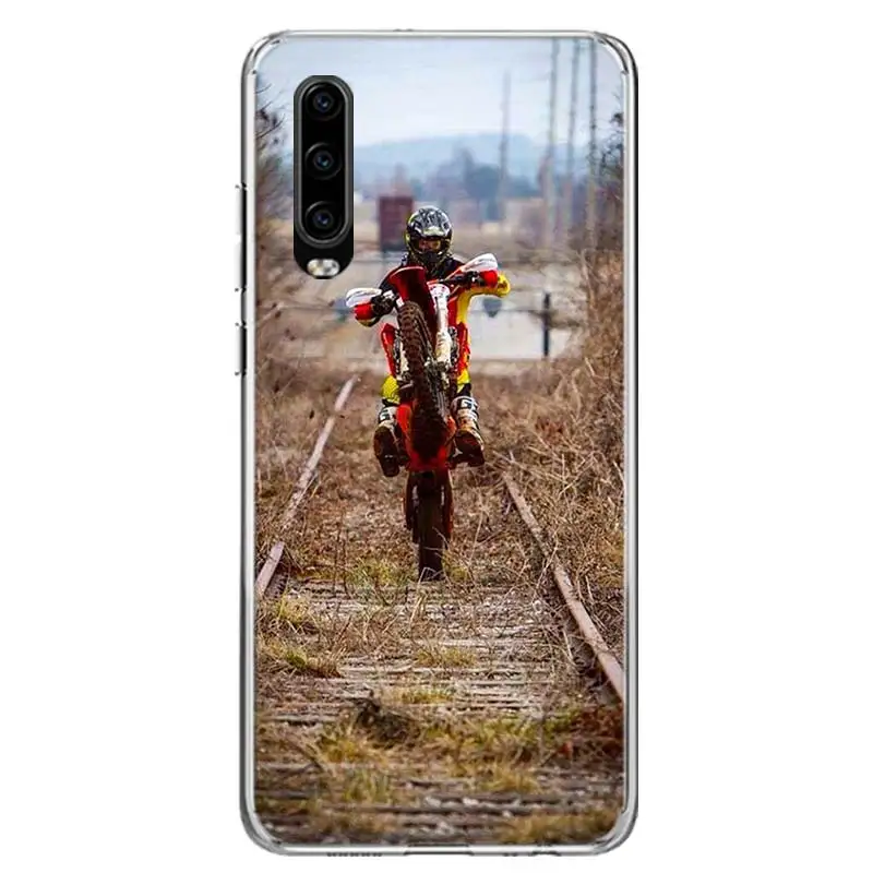 TW175-5 Motocross Cross Dirtbikes Cover Phone Case for Huawei P30 P20 Mate 30 20 10 Pro P10 Lite P Smart Z+ Coque Shell Capa - Цвет: TW175-5