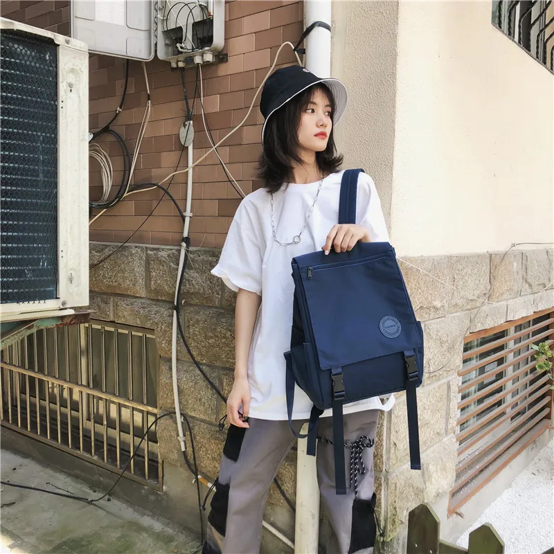 Нейлоновый рюкзак в консервативном стиле Harajuku ulzzang, рюкзак для девочек, небольшой рюкзак для школьников, студенток, женский рюкзак для путешествий
