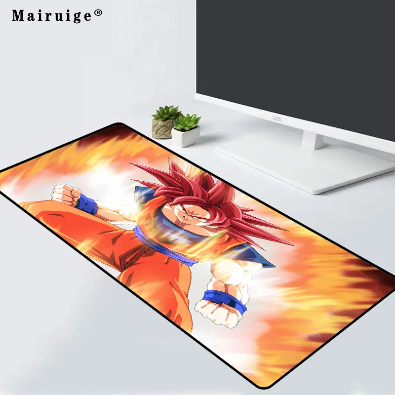 

Mairuige Animation Mouse Pad Black Seam Dragon Ball Pattern Computer Notebook Office Non-slip Desk Pad Mouse Pad 30X60