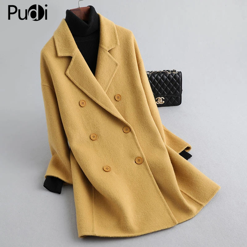 

Pudi women wool blends coat jacket Winter warm fashion outwear A39509