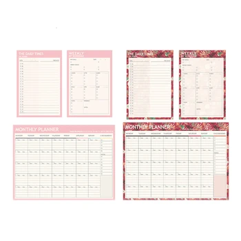 

Cute girl style day, week, month plan, memo book, scratch pad