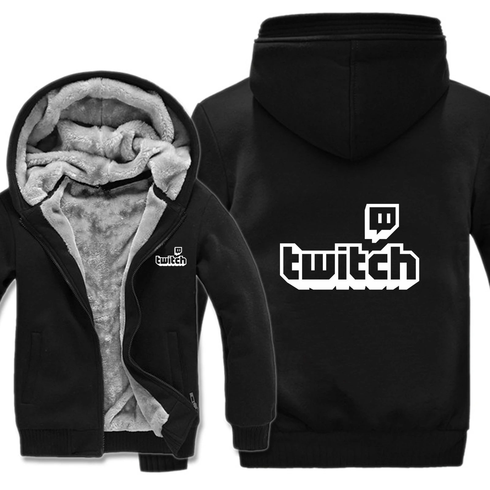 Twitch Channel толстовки мужские повседневные пальто шерстяная куртка с подкладкой Twitch свитшоты Мужской пуловер HS-028