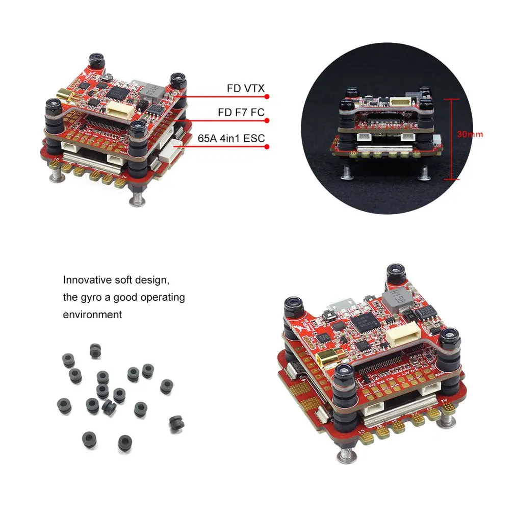 HGLRC вперед 65A 3-6S L431 BL32 4 в 1 ESC+ FD765-VTX F7 FC управление полетом для FPV гоночных дронов аксессуары