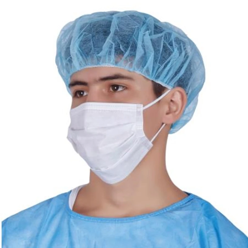 

100Pcs Mouth Masks Mask Women Men Non Woven Anti Dust Disposable Earhook Face Mouth Mask Blue White Color In Stock