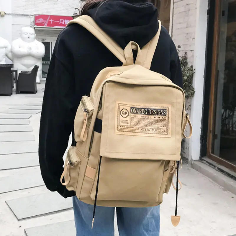 

Retro Harajuku High School Students School Bags for Boys Teenagers Backpack Men Women Bookbags Large Capacity Personality Street