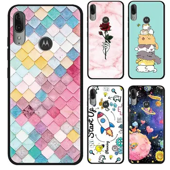 

Anti-knock Back Phone Cover For MOTO E6 Plus Colorful Phone Cover Painted TPU back Fashionable Cover Silicone Design