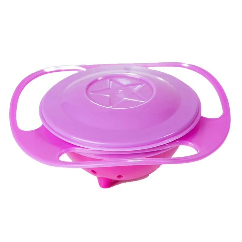 Universal Gyro Bowl Baby Feeding Dish 360 Rotate Spill-Proof Baby Gyro Bowl Children's Tableware Baby Gyro Bowl Kids Eating Bowl