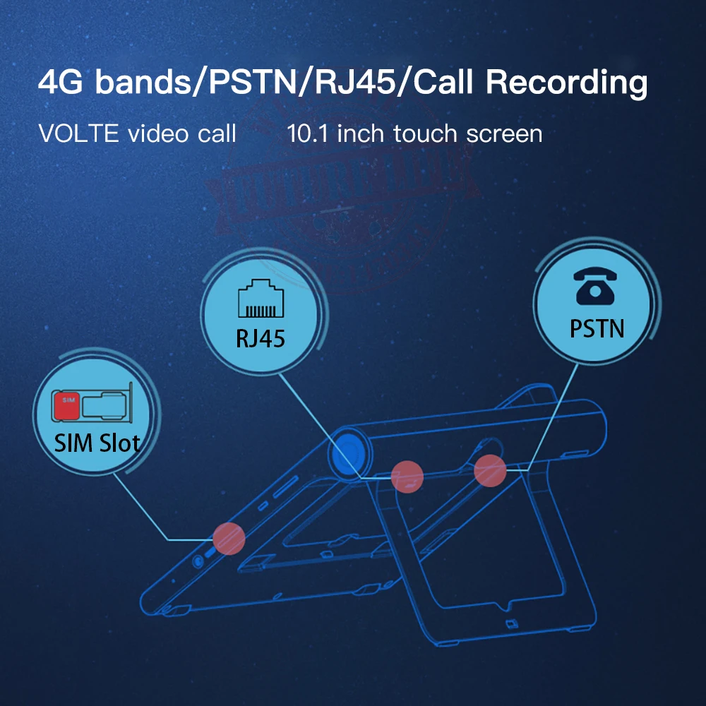 Умный VOLTE 4G PSTN фиксированный Беспроводной 10 1 дюймовым экраном стационарный Android8.1