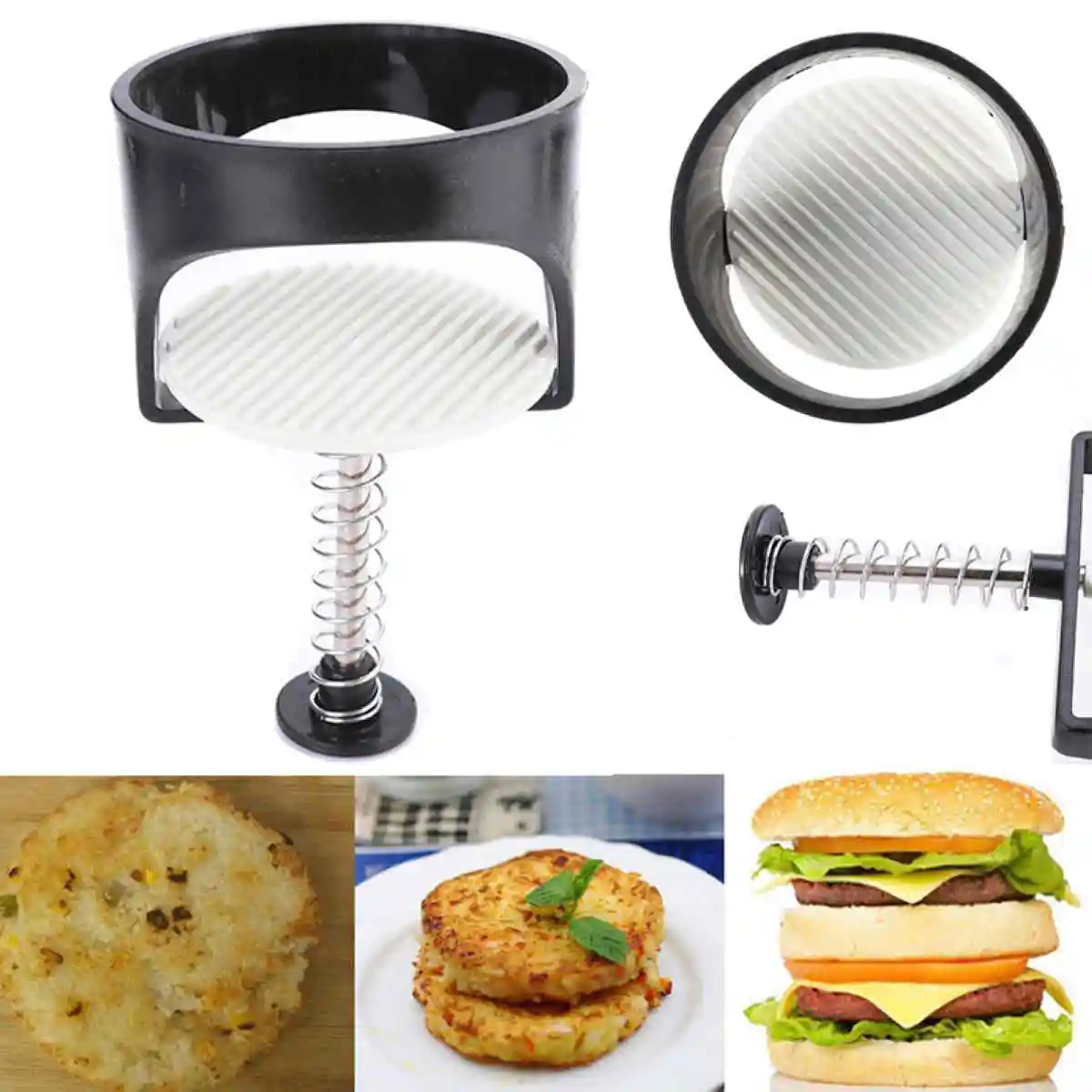JX-LCLYL New Plastic Stuffed Burger Press Meat Beef Hamburger Maker Kitchen Cooking Tool