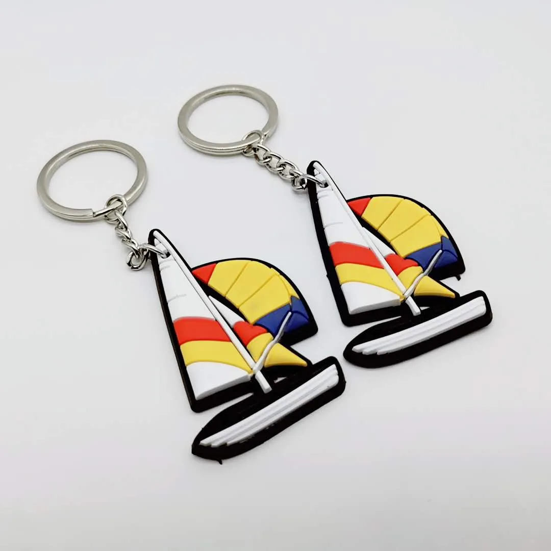 sailing брелок ПВХ мягкий пластиковый брелок Лодка сумка кулон рекламные подарки на события K2356