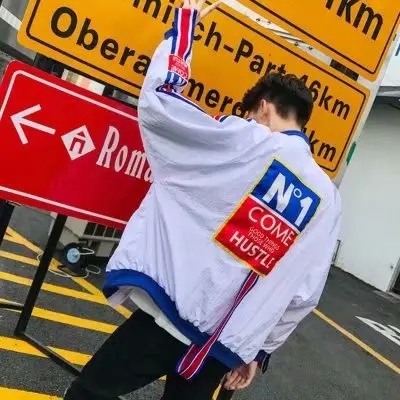 Yasword, Новая Осенняя мужская куртка, одноцветная, Harajuku, повседневная, для подростков, свободные куртки, с капюшоном, воротник, модные, высокое качество, пальто - Цвет: JK05 White