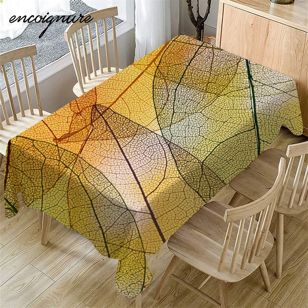 Скатерть с рисунком листьев дерева скатерть прямоугольная крышка чайного стола