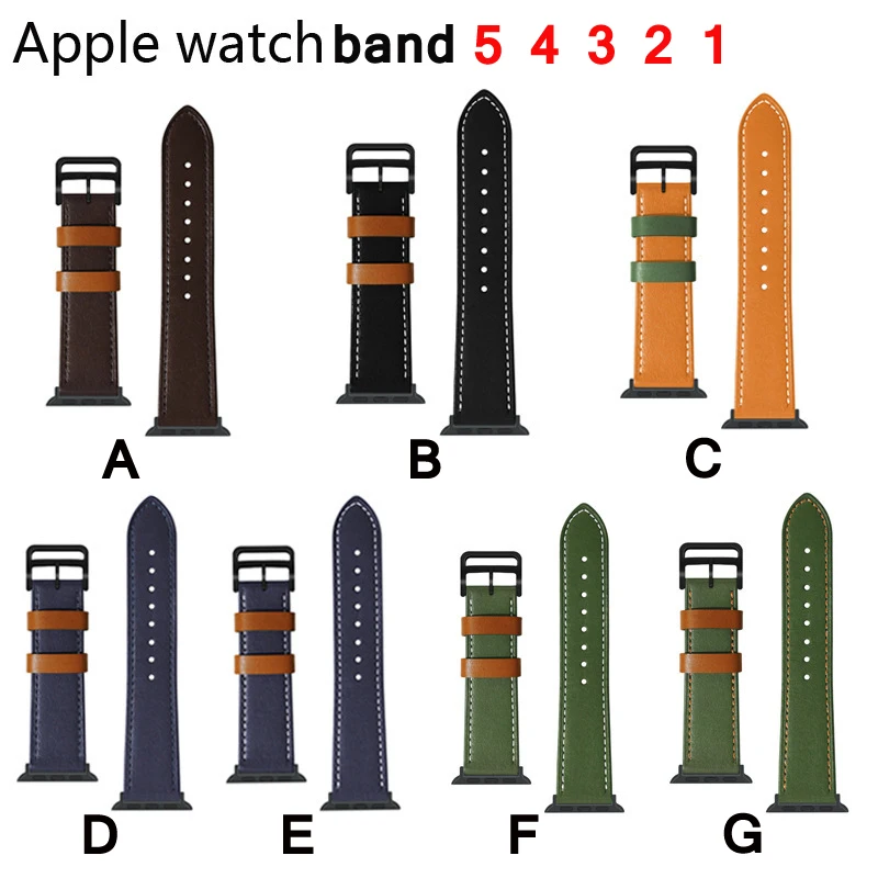 Кожаный ремешок для Apple watch band 5 4 44 мм 40 мм correa 42 мм 38 мм ремешок для часов один тур Iwatch серия 5 4 3 2 Аксессуары для часов