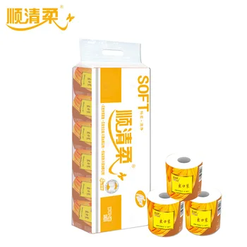 

Shunqing soft paper 150g export package Dongshun core web paper domestic 4 layers toilet paper 1 roll
