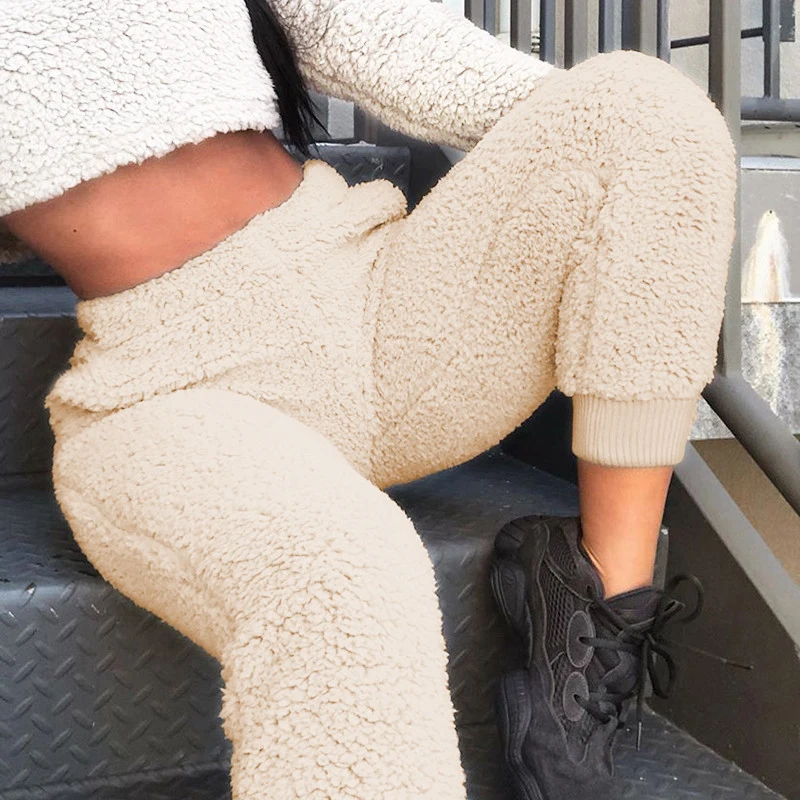 Weekeep/теплые зимние женские брюки из искусственной кожи с высокой талией и эластичной талией, узкие брюки, белые облегающие Женские брюки