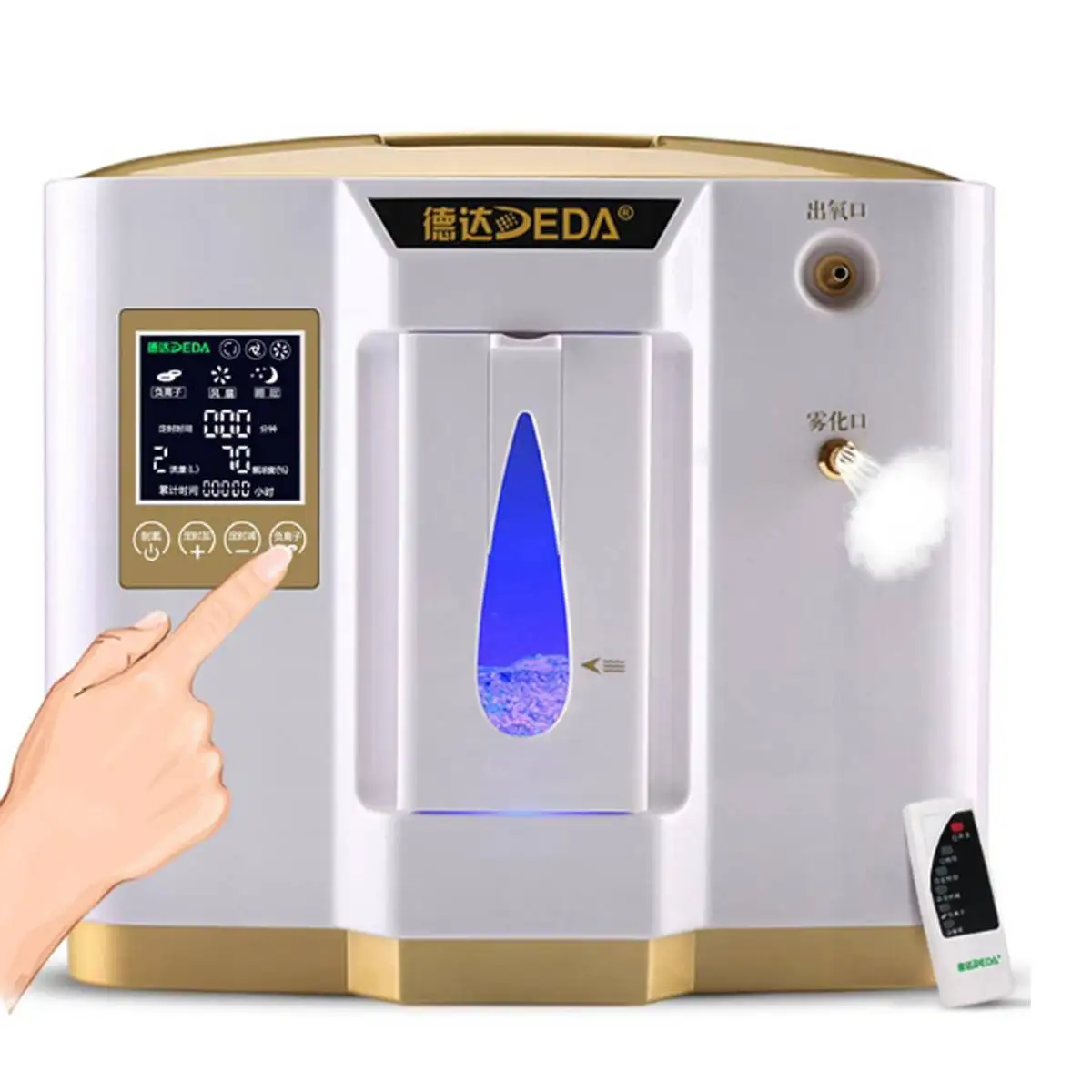 

DDT-1L Portable Oxygen Concentrator Machine AC 110V/220V Adjustable 1L-6L/Min Oxygen Flow Generator Air Purifier Home